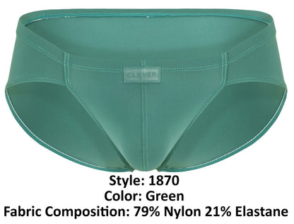 Clever Moda Men's Underwear 1870 Audaz Bikini Color Green