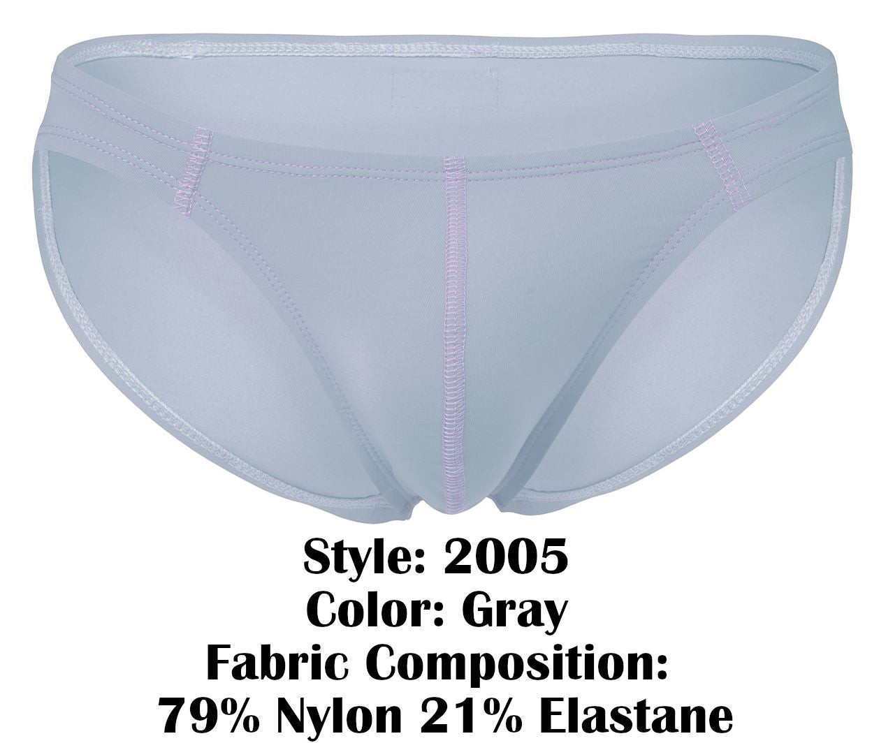 Clever Moda Men's Underwear 2005 Raices Briefs Color Gray