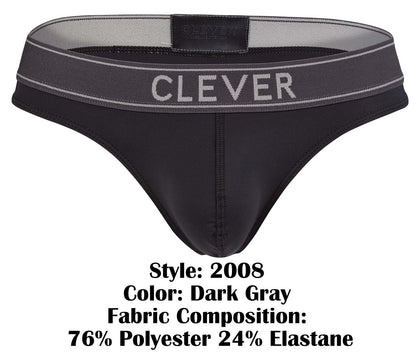 Clever Moda Men's Underwear 2008 Raw Thongs Color Dark Gray