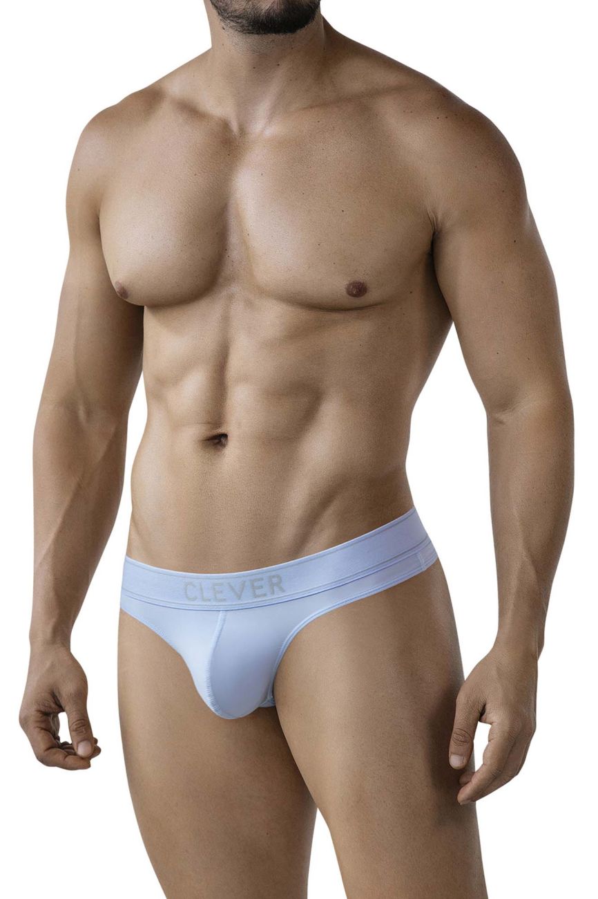 Clever Moda Men's Underwear 2008 Raw Thongs Color Light Blue