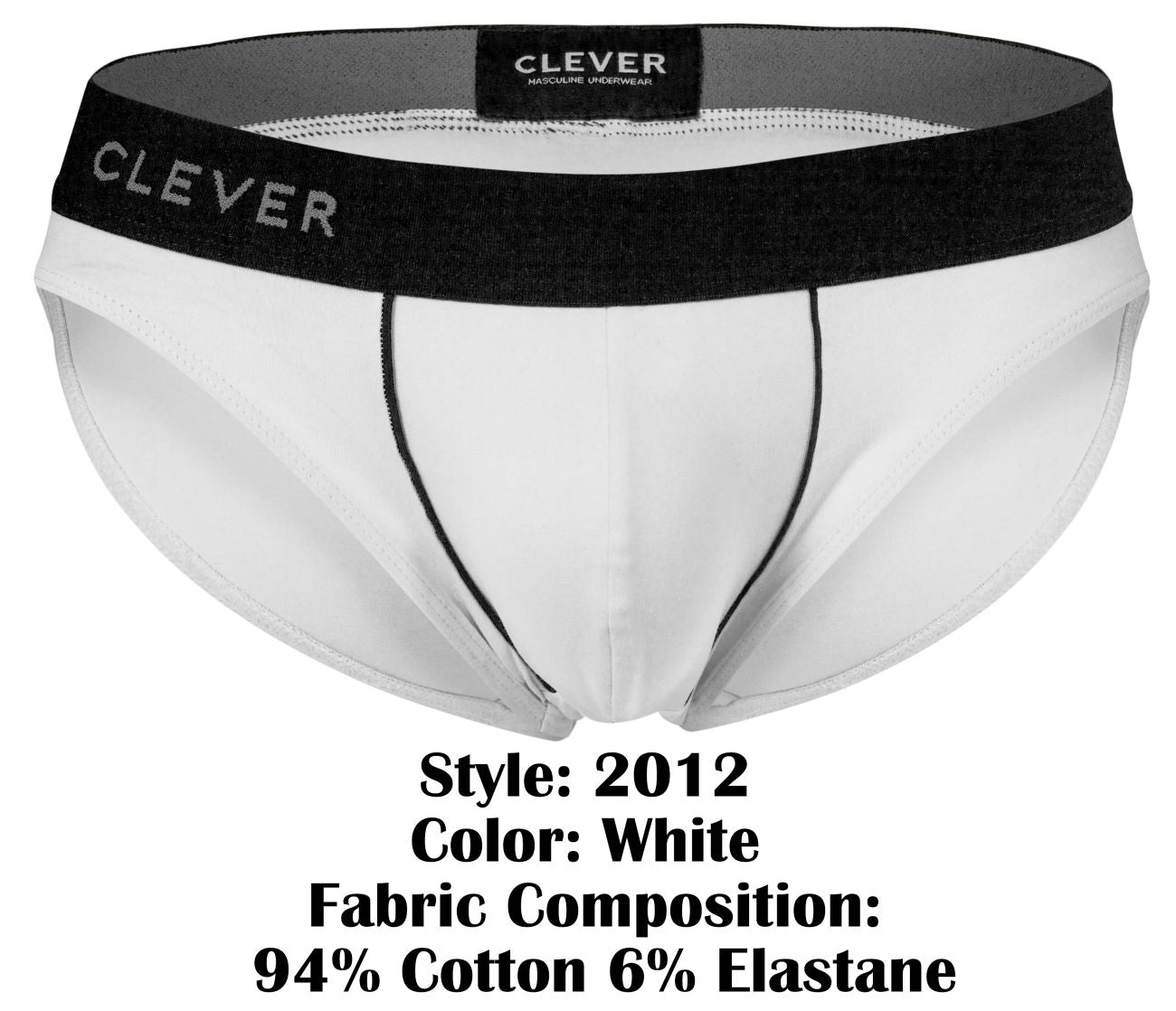 Clever Moda Men's Underwear 2012 Origen Briefs Color White