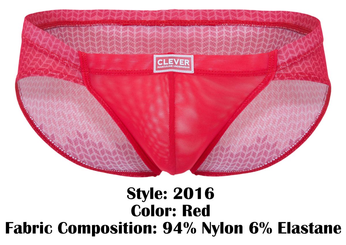 Clever Moda Men's Underwear 2016 Mosaico Briefs Color Red