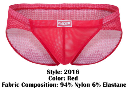 Clever Moda Men's Underwear 2016 Mosaico Briefs Color Red