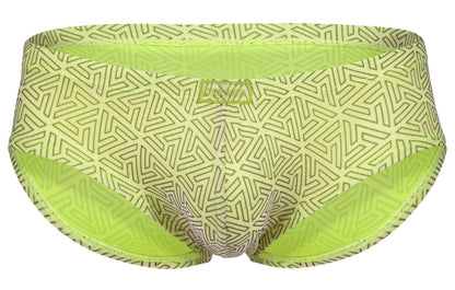 Clever Moda Men's Underwear 2017 Neon Briefs Color Green