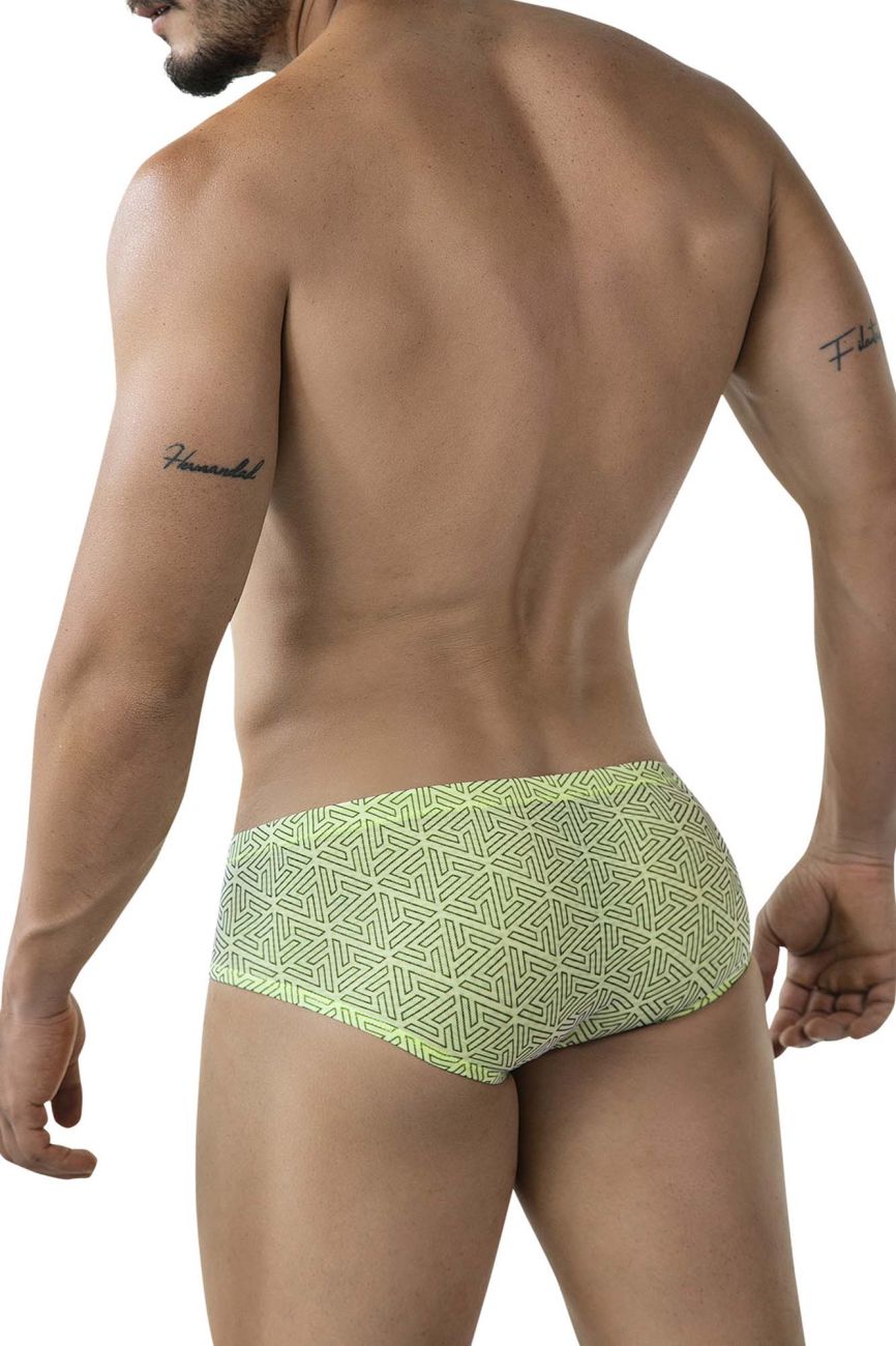 Clever Moda Men's Underwear 2017 Neon Briefs Color Green