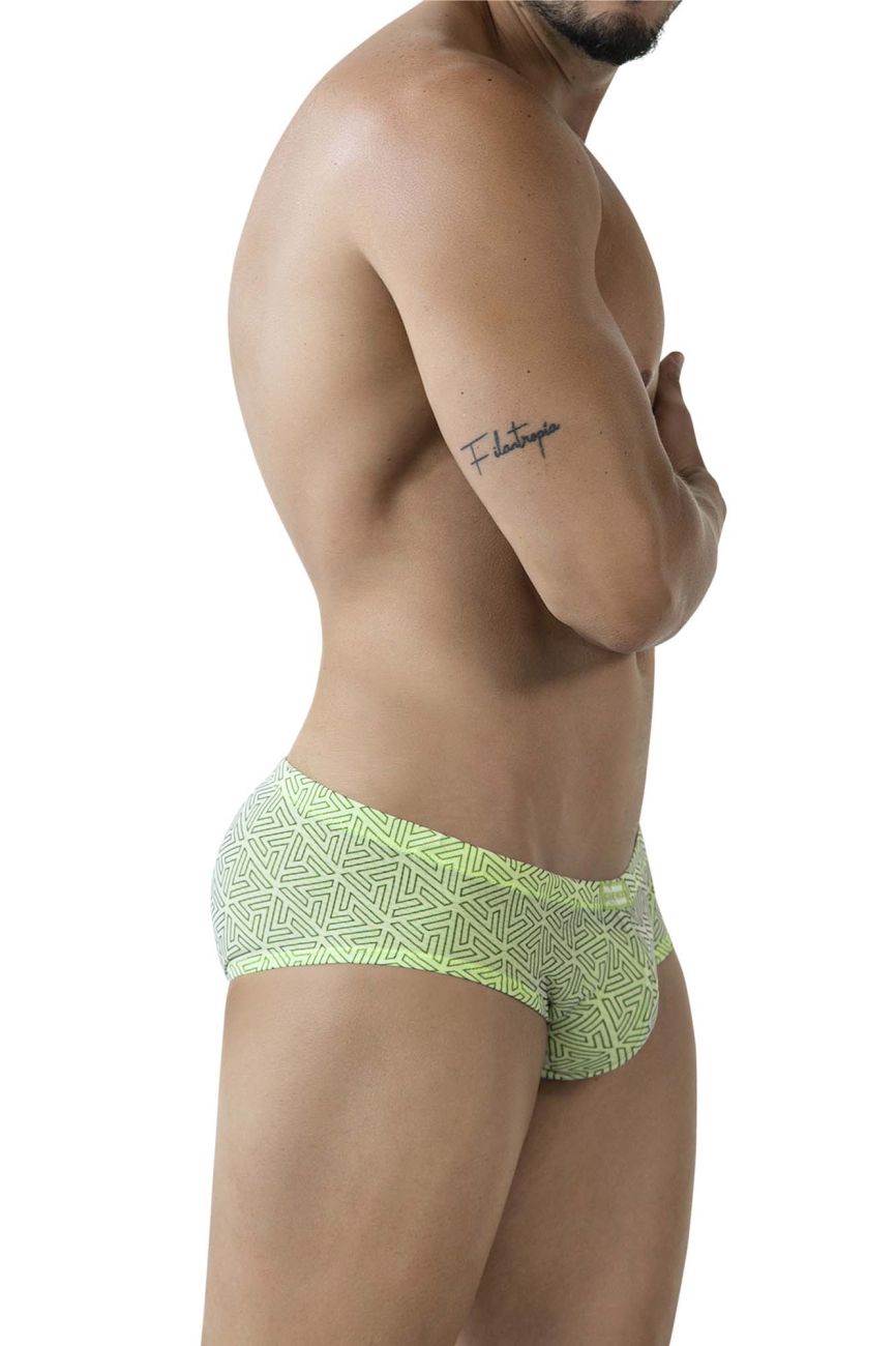 Clever Moda Men's Underwear 2017 Neon Briefs Color Green