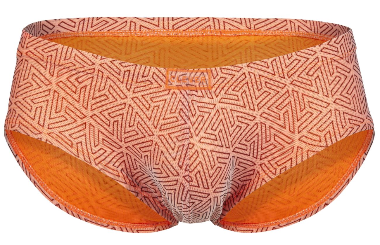 Clever Moda Men's Underwear 2017 Neon Briefs Color Orange