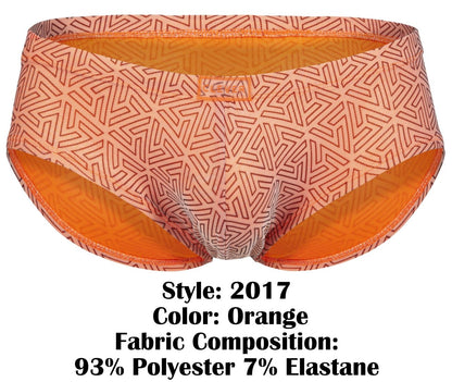 Clever Moda Men's Underwear 2017 Neon Briefs Color Orange