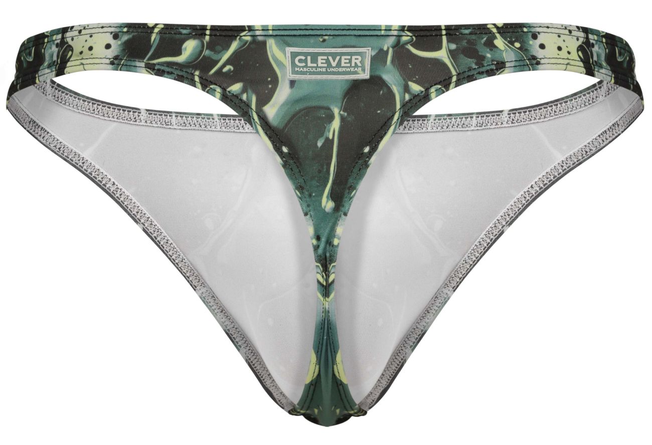 Clever Moda Men's Underwear 2020 Galia Thongs Color Green