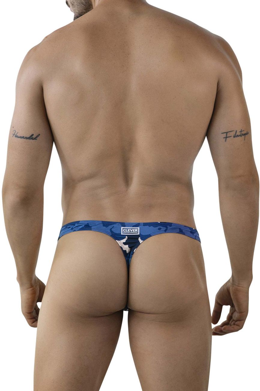 Clever Moda Men's Underwear 2023 Almeria Thongs Color Blue