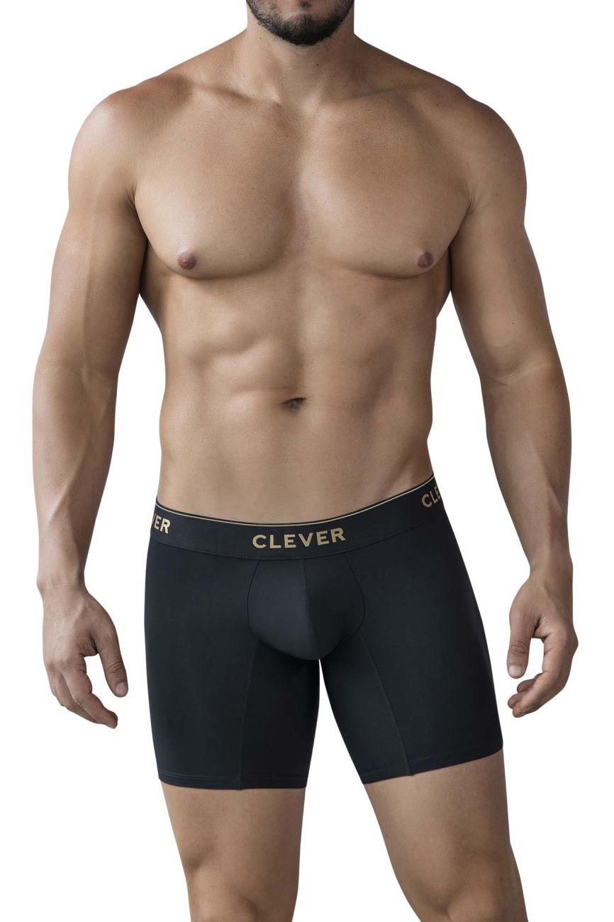 Clever Moda Men's Underwear 2027 Valladolid Boxer Briefs Color Black