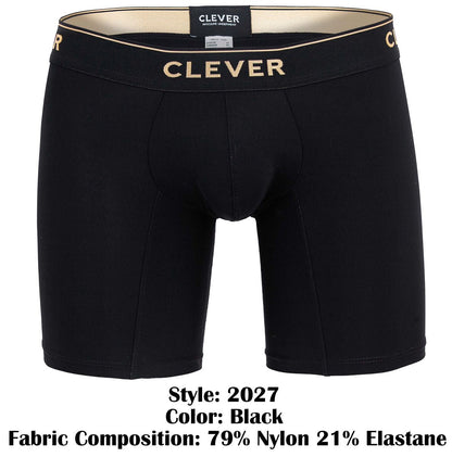 Clever Moda Men's Underwear 2027 Valladolid Boxer Briefs Color Black
