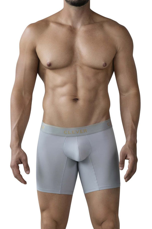 Clever Moda Men's Underwear 2027 Valladolid Boxer Briefs Color Gray