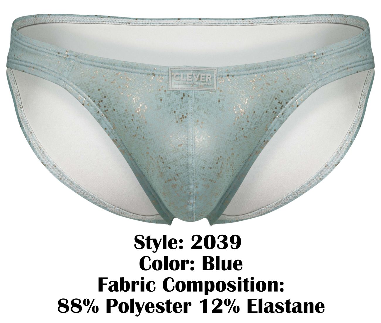 Clever Moda Men's Underwear 2039 Galaxy Briefs Color Blue