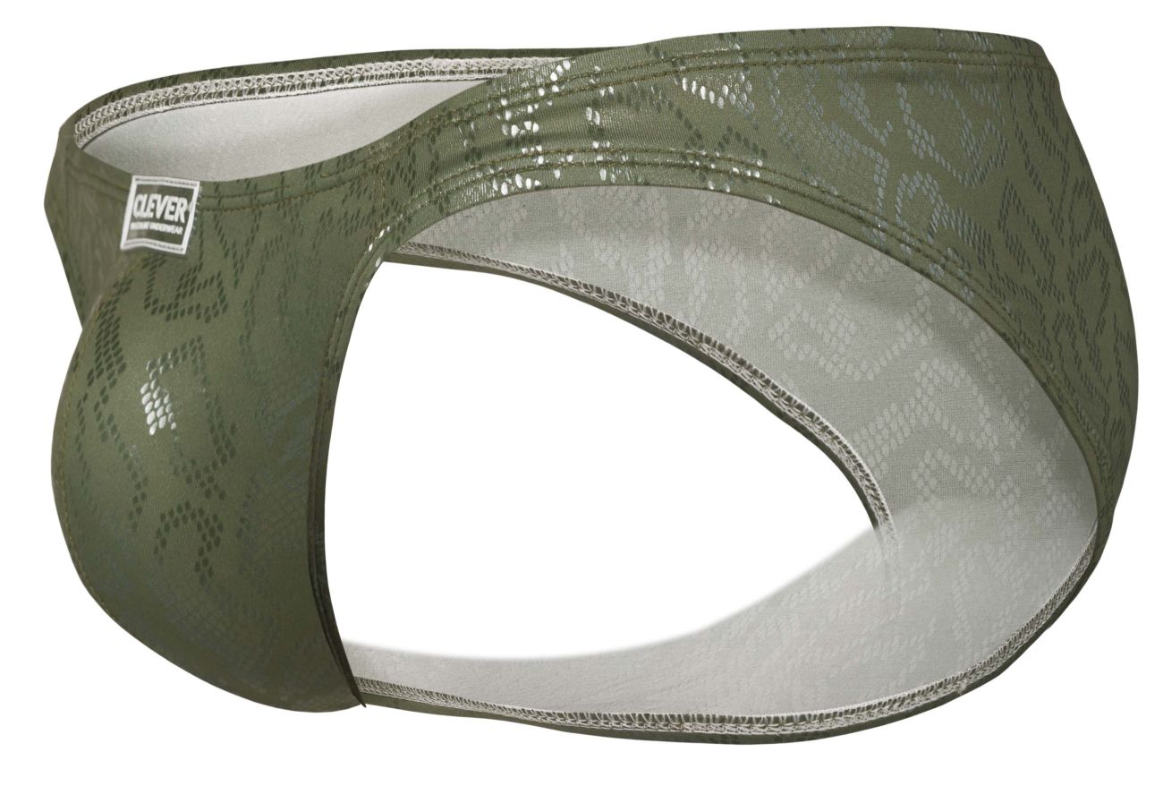 Clever Moda Men's Underwear 2040 Luxe Briefs Color Green