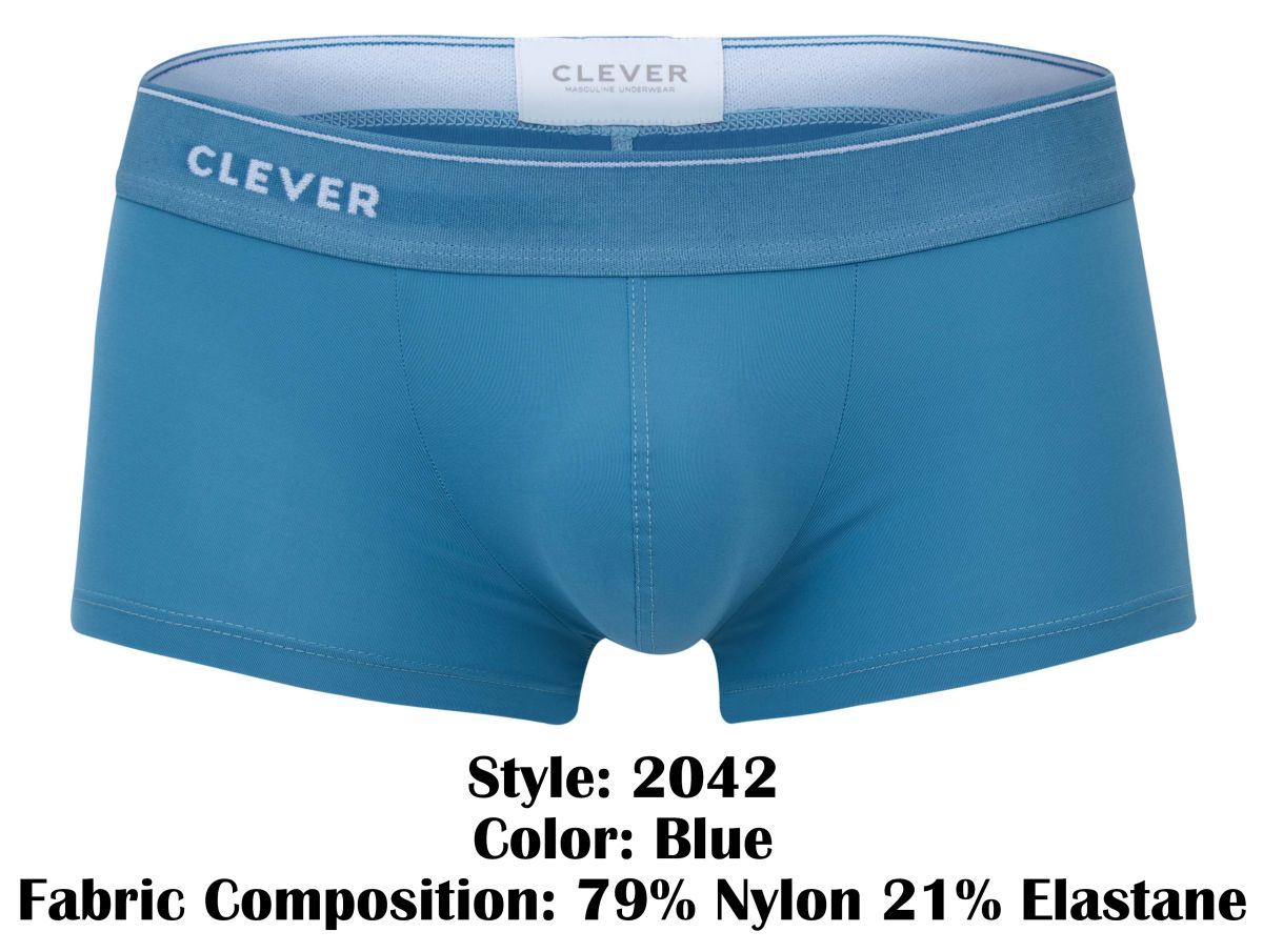 Clever Moda Men's Underwear 2042 Mendoza Trunks Color Blue