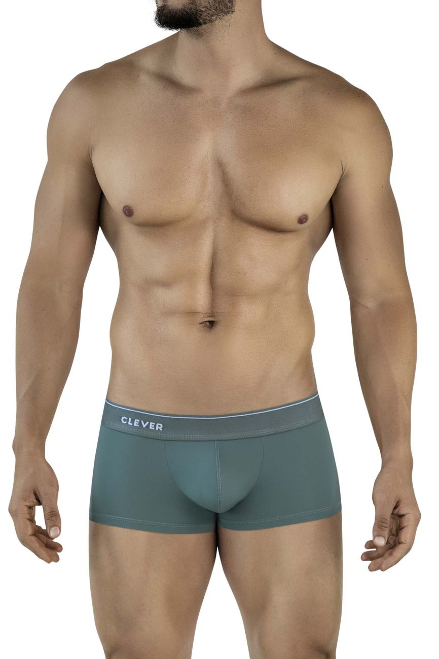 Clever Moda Men's Underwear 2042 Mendoza Trunks Color Green
