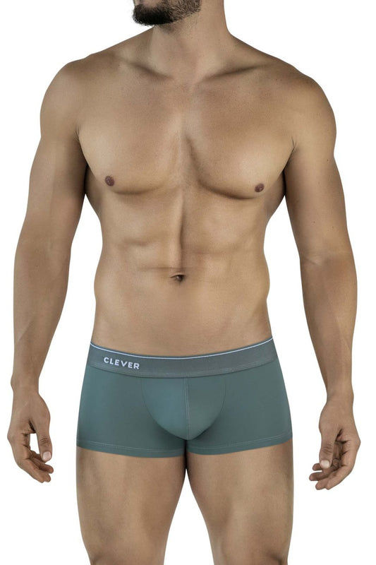 Clever Moda Men's Underwear 2042 Mendoza Trunks Color Green