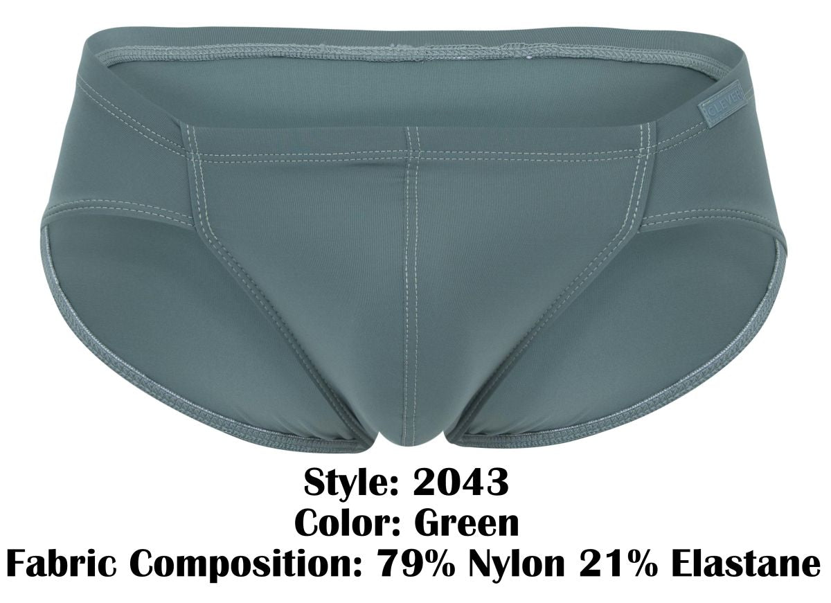 Clever Moda Men's Underwear 2043 Mendoza Briefs Color Green