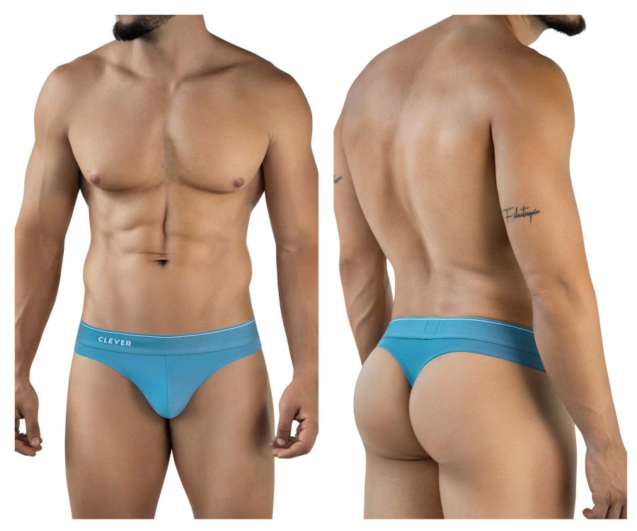 Clever Moda Men's Underwear 2044 Mendoza Thongs Color Blue