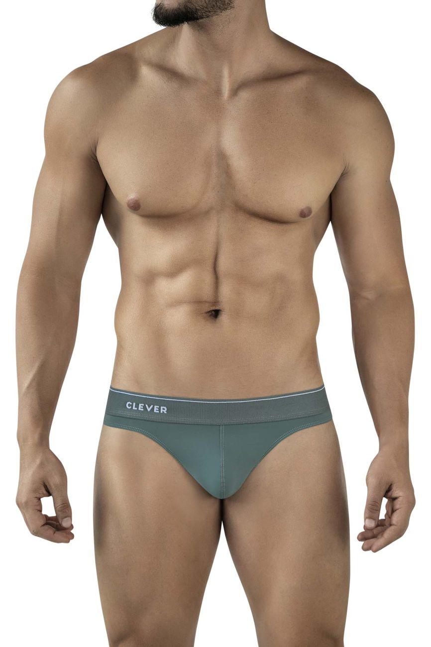 Clever Moda Men's Underwear 2044 Mendoza Thongs Color Green