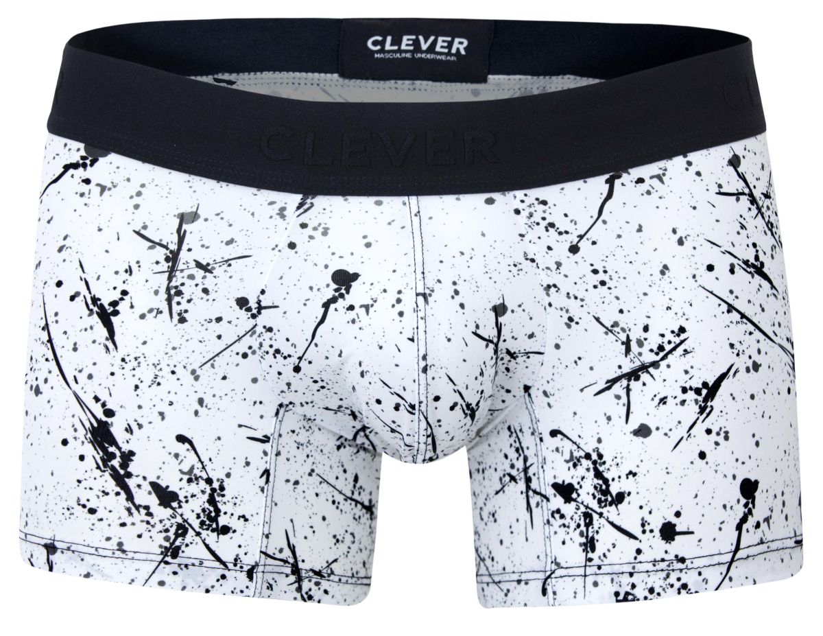 Clever Moda Men's Underwear 2050 Brochazos Trunks Color Black