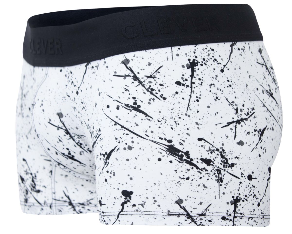Clever Moda Men's Underwear 2050 Brochazos Trunks Color Black