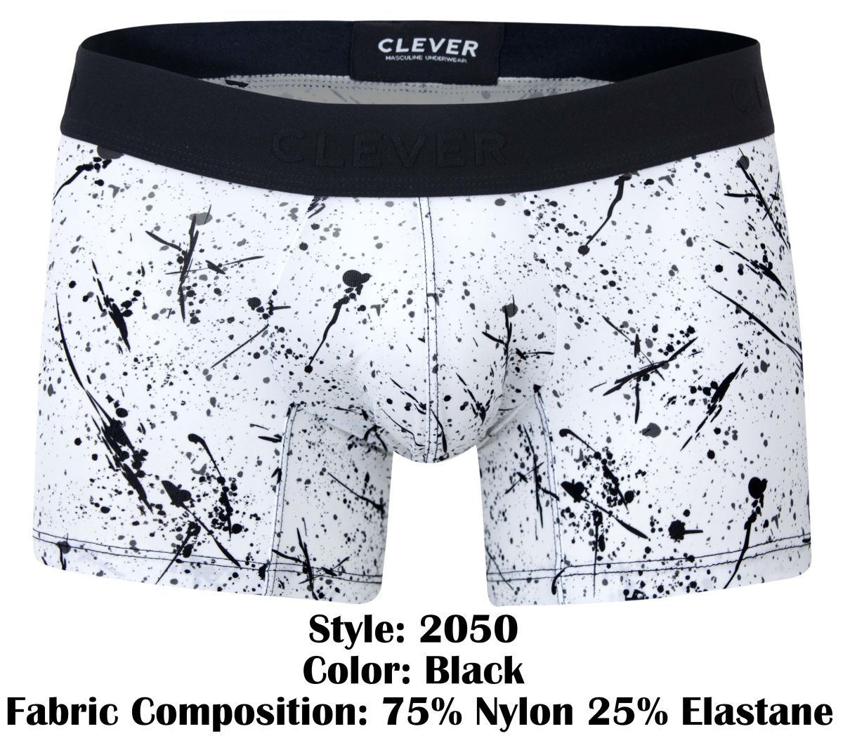 Clever Moda Brochazos Trunks - Black