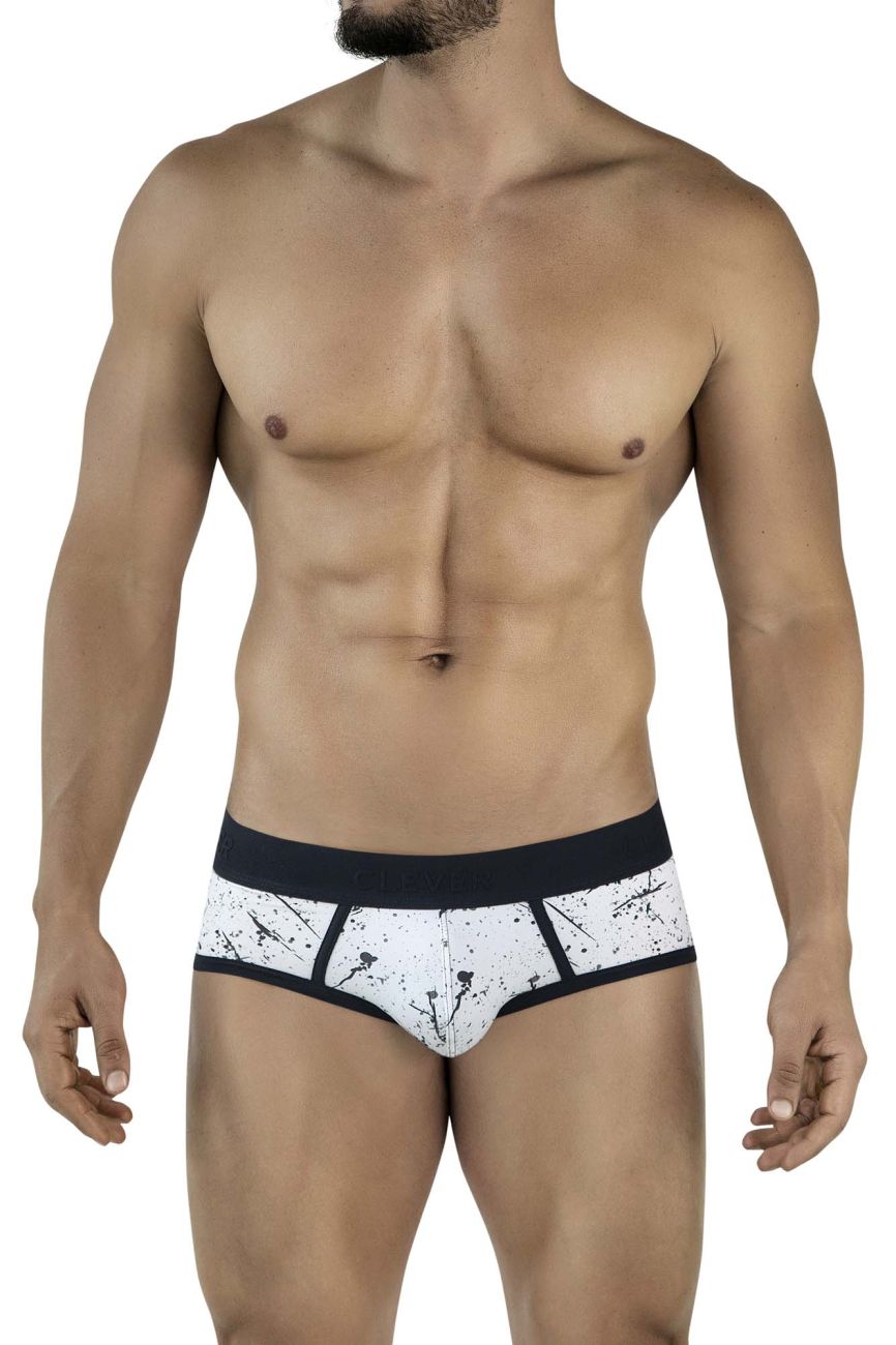 Clever Moda Men's Underwear 2051 Brochazos Briefs Color Black