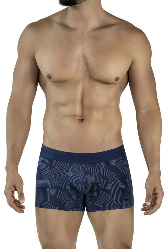 Clever Moda Men's Underwear 2054 Navy Trunks Color Dark Blue