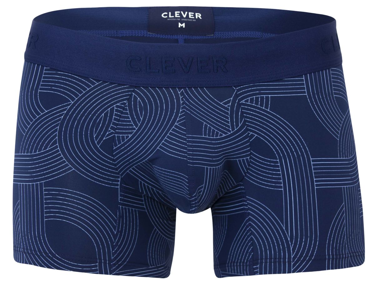 Clever Moda Men's Underwear 2054 Navy Trunks Color Dark Blue