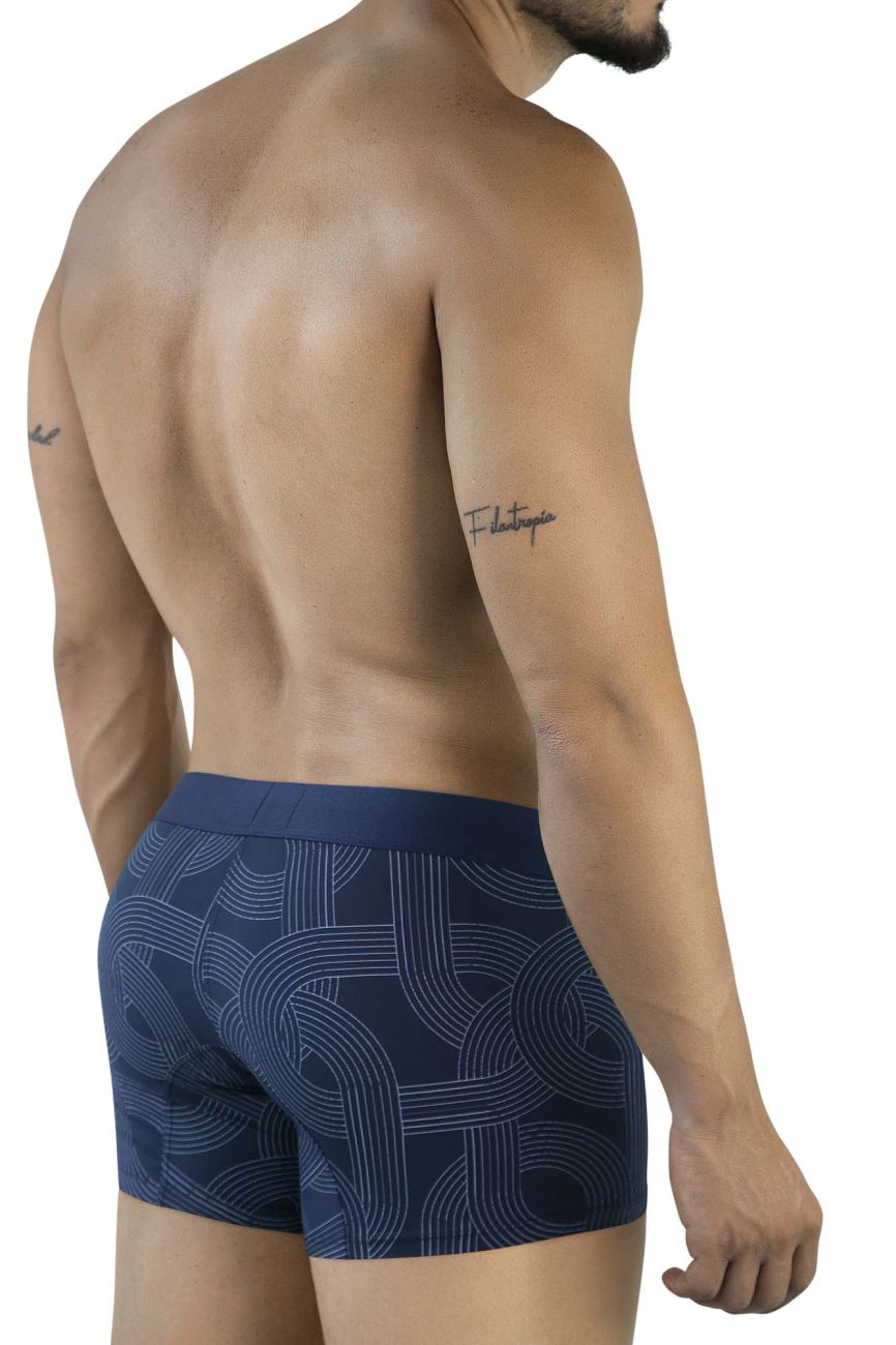 Clever Moda Men's Underwear 2054 Navy Trunks Color Dark Blue