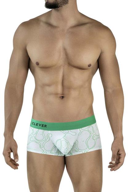 Clever Moda Men's Underwear 2056 Maze Trunks Color Green