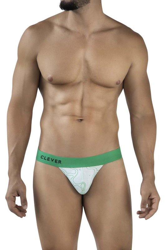 Clever Moda Men's Underwear 2057 Maze Bikini Color Green
