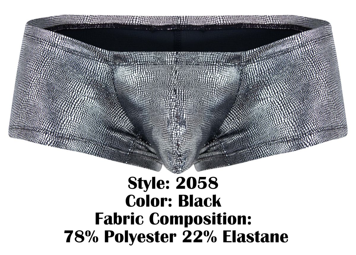 Clever Moda Men's Underwear 2058 Sparkles Trunks Color Black