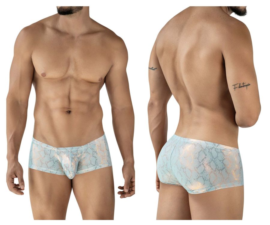Clever Moda Men's Underwear 2061 Diamond Trunks Color Blue