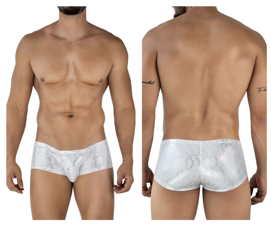Clever Moda Men's Underwear 2061 Diamond Trunks Color Silver