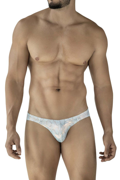 Clever Moda Men's Underwear 2062 Diamond Briefs Color Blue
