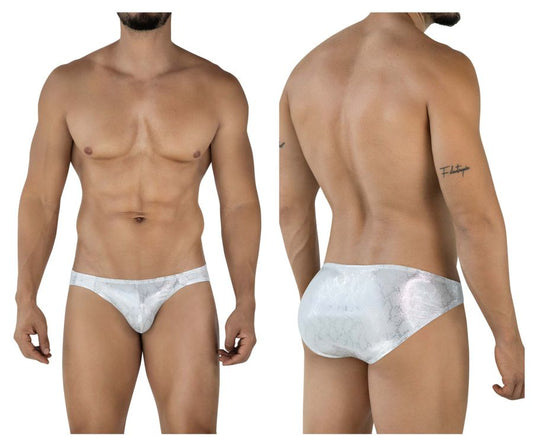 Clever Moda Men's Underwear 2062 Diamond Briefs Color Silver