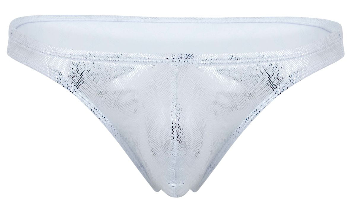 Clever Moda Men's Underwear 2063 Diamond Thongs Color Silver