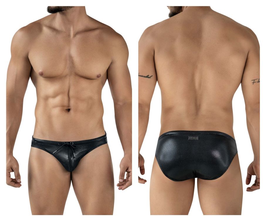 Clever Moda Men's swimwear 2065 Gorgona Swim Briefs Color Black