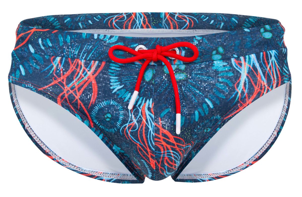 Clever Moda Men's swimwear 2066 Malpelo Swim Briefs Color Dark Blue