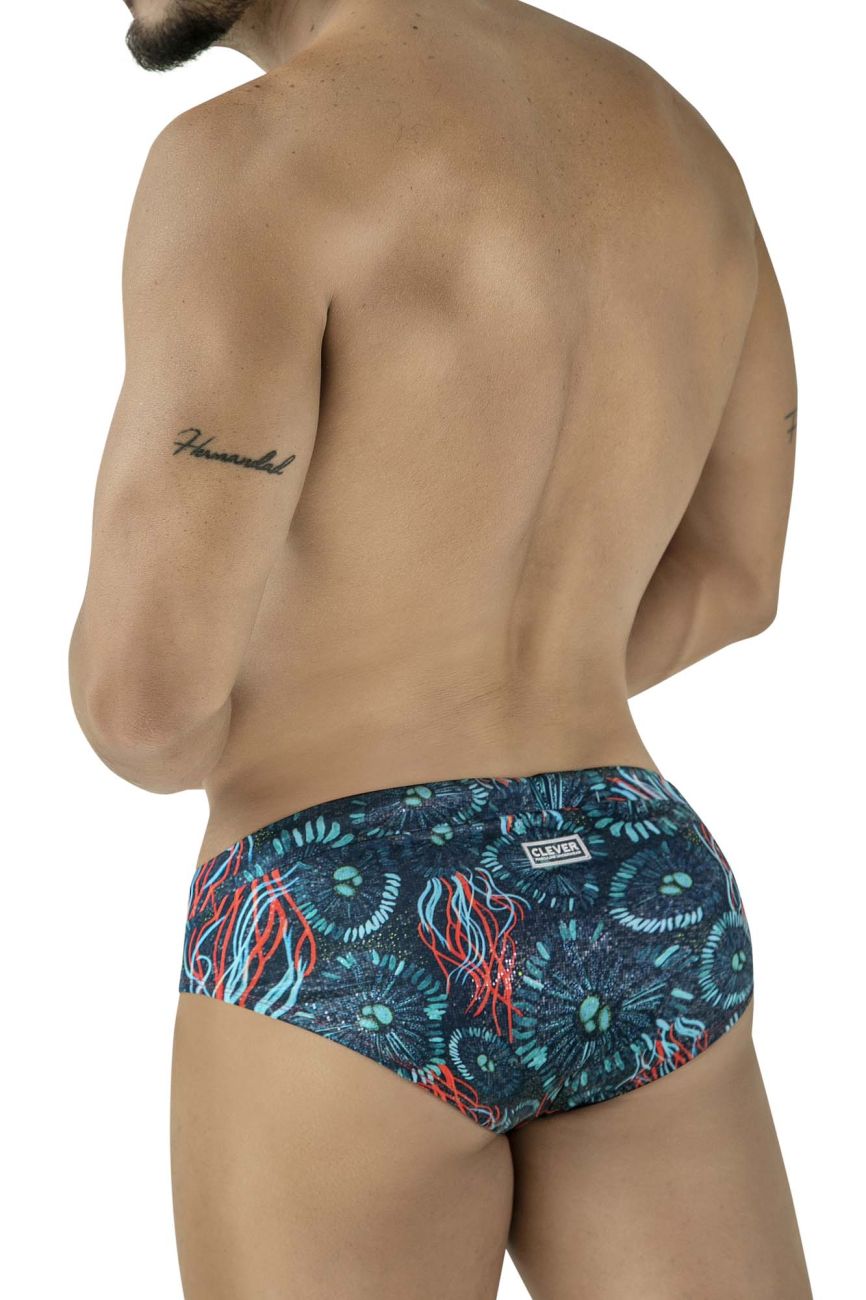 Clever Moda Men's swimwear 2066 Malpelo Swim Briefs Color Dark Blue