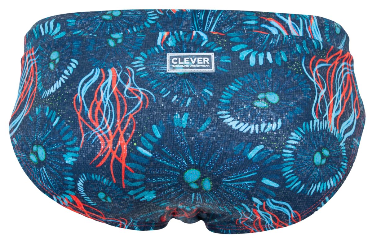 Clever Moda Men's swimwear 2066 Malpelo Swim Briefs Color Dark Blue
