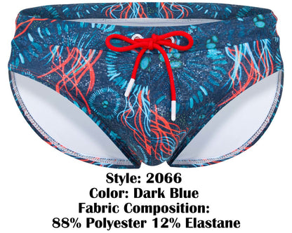 Clever Moda Men's swimwear 2066 Malpelo Swim Briefs Color Dark Blue