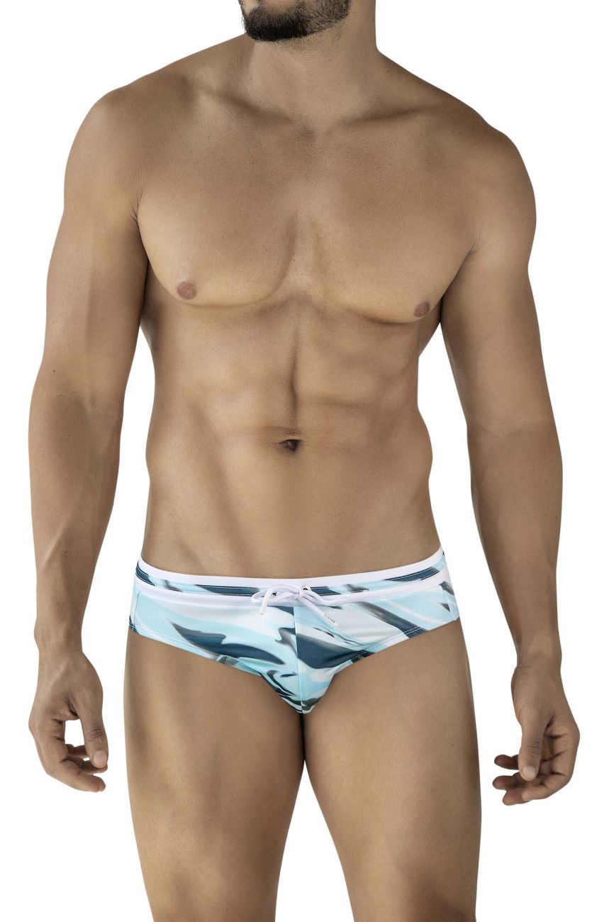 Clever Moda Men's swimwear 2067 Baru Swim Briefs Color Blue