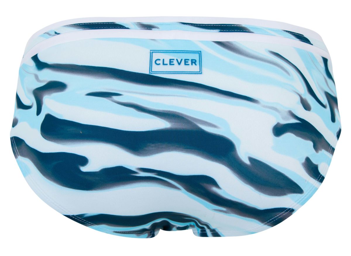 Clever Moda Men's swimwear 2067 Baru Swim Briefs Color Blue