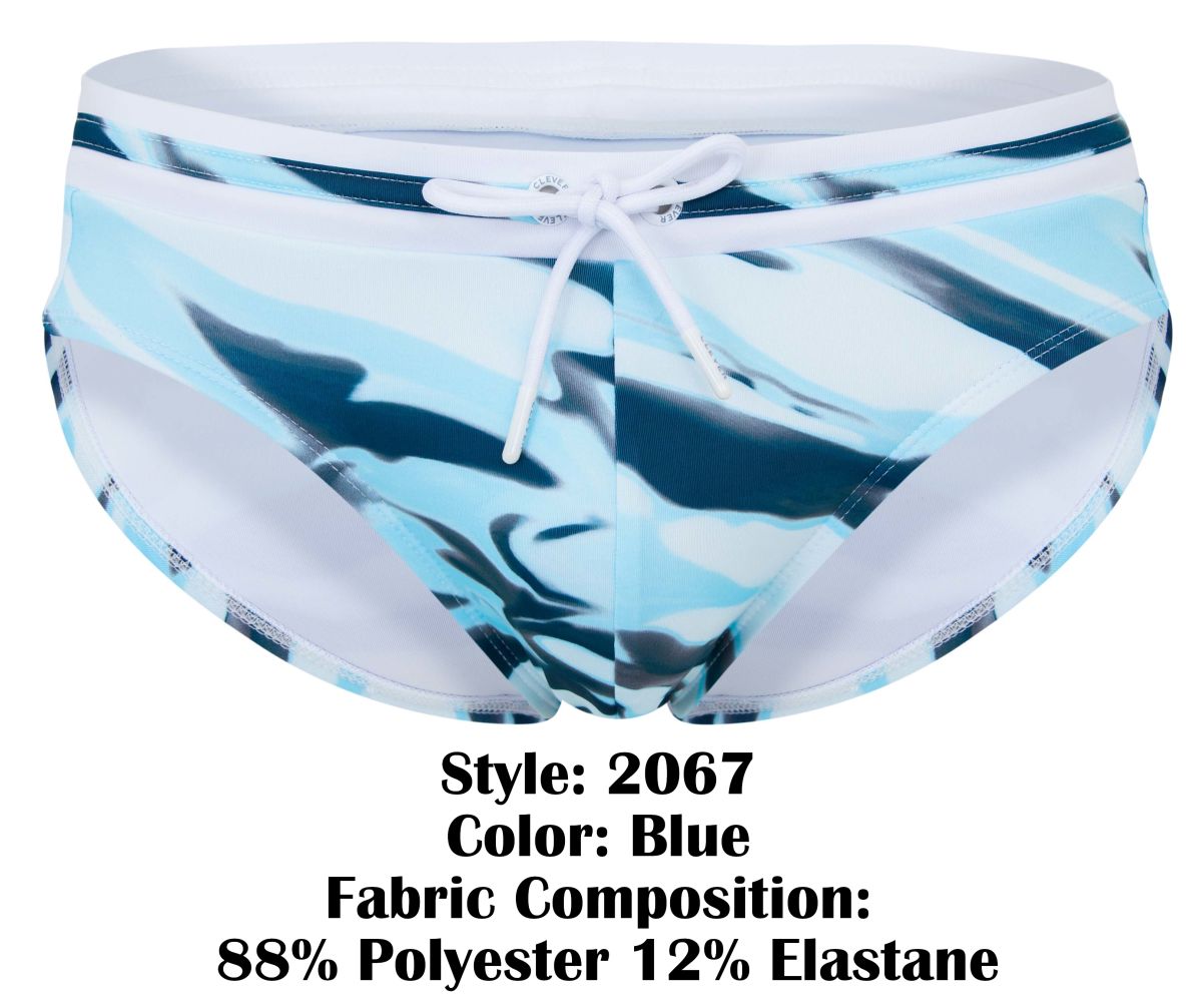 Clever Moda Men's swimwear 2067 Baru Swim Briefs Color Blue