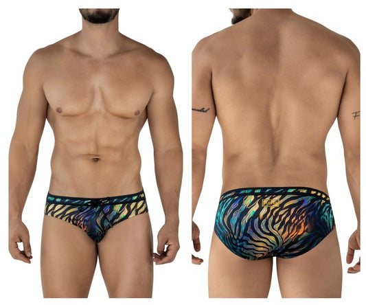 Clever Moda Men's swimwear 2068 Tumaco Swim Briefs Color Black