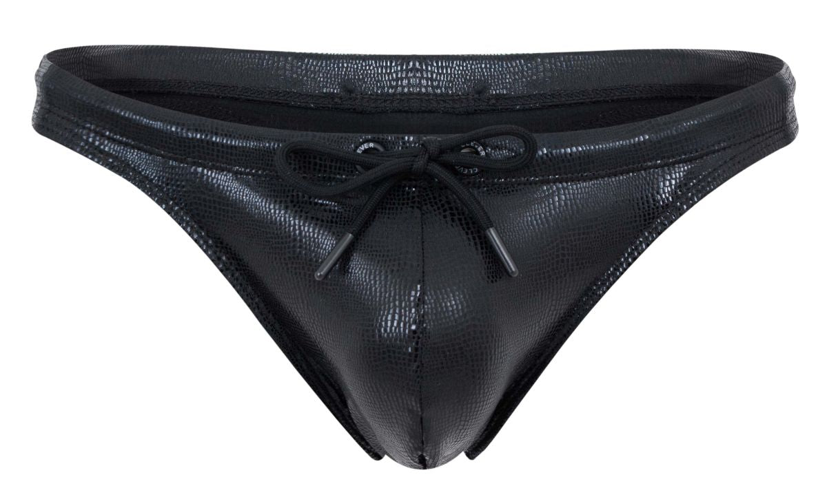 Clever Moda Men's swimwear 2071 Gorgona Swim Thongs Color Black